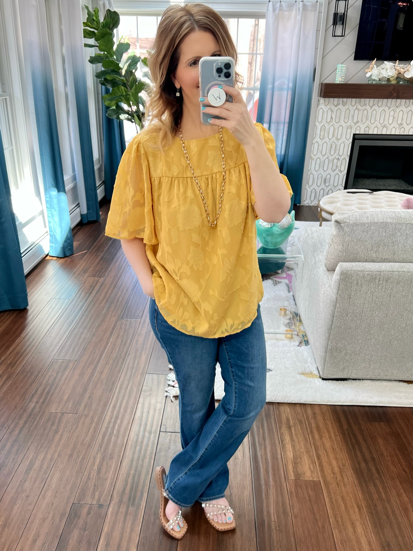 Dokotoo Bell Sleeve Blouse